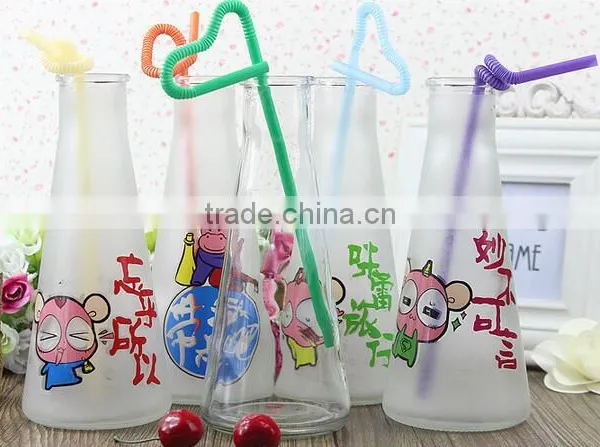 250ml Frosted Glass Bottle Frosted Juice Glass Bottle Frosted Milk Glass Bottle With Cork Lid photo-3