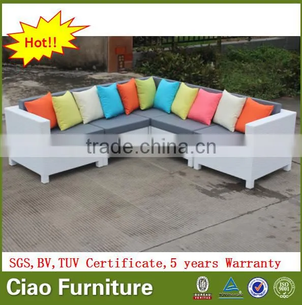 Colorful Outdoor Patio Wicker Sofa Outdoor Furniture photo-2