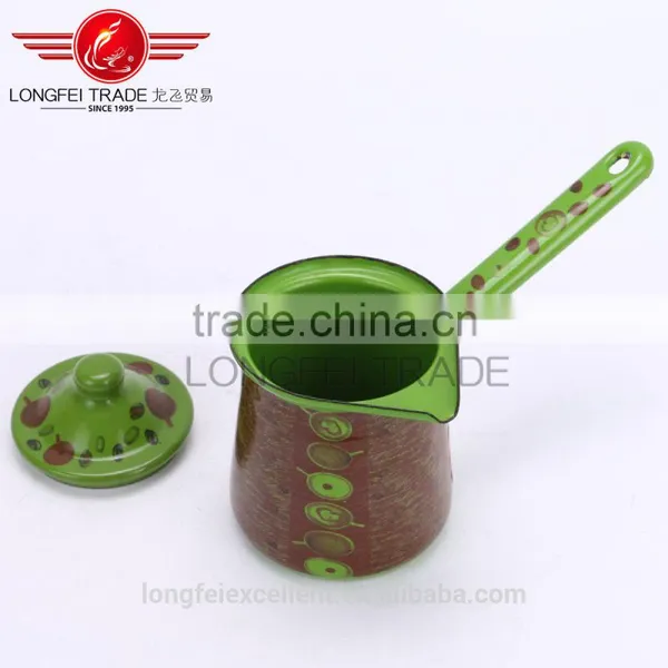 2016 Best Selling Hot Desing Useful Enamelmilk Pot/enamel Boiling Pot/ Enamel Coffee Pot photo-3