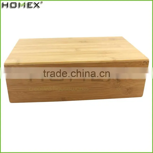 Beautiful And Custom Luxury Black Brown White Glossy Lacquer Finish Bamboo Tea Box/Homex_Factory photo-2