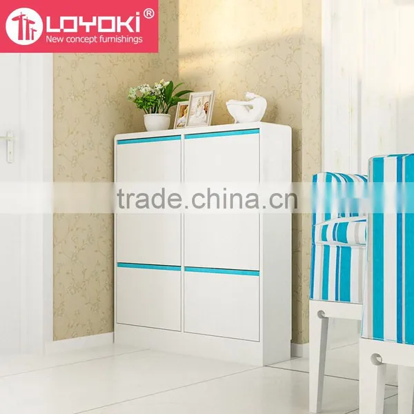 Wooden Shoe Storage Cabinet Design MDF Cabinet With 3 Drawer Fashion Morden Home Furniture for Living Room Shoe Storage photo-2