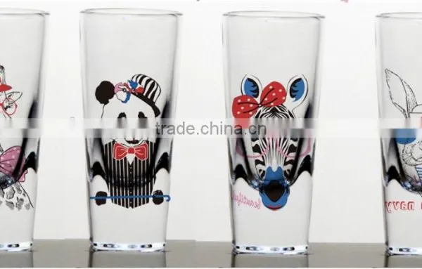 1.5oz 2oz Christmas Deer and Animal Color Printing Shot Glass Cup Cocktails Whisky Glass photo-2