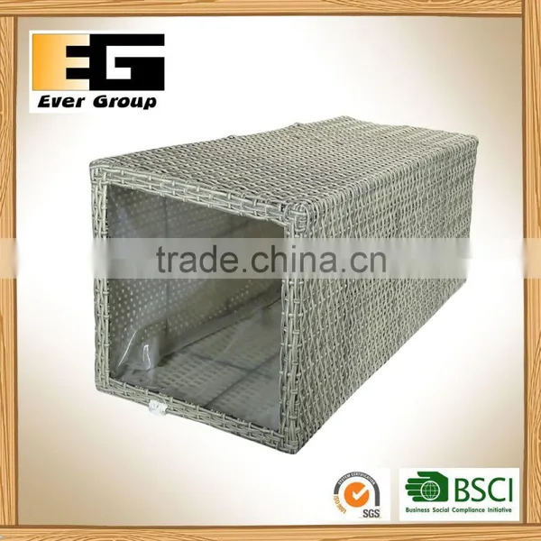 Large Hand Woven Plastic Rattan Indoor Decorative Flower Planter photo-4