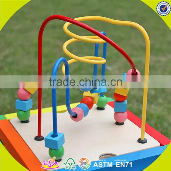 Wholesale Design Funny Cubic Wire Bead Toy,multi-function Wooden Cubic Wire Bead Toy for Kids,wooden Bead Toy W11B060 photo-6