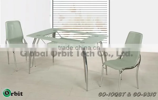 Modern Simple Dining Table Set Dining Room Designs Glass Dining Table and Chair photo-3