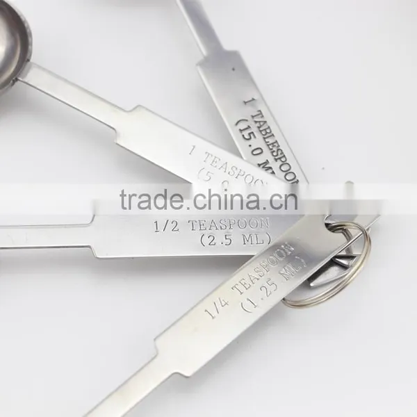 Stainless Steel Stainless Steel Set of 4 Measuring Spoons for Measuring Dry And Liquid Ingredients photo-3