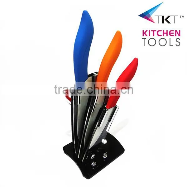 High Quality 4pcs Ceramic Knives Set With Stand photo-3