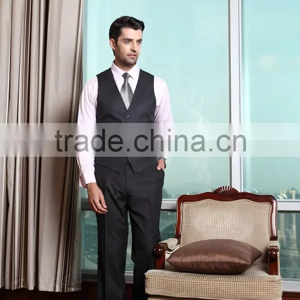 Stripe Notch Lapel 3pcs Business Suits for Man/ Suit Men photo-5