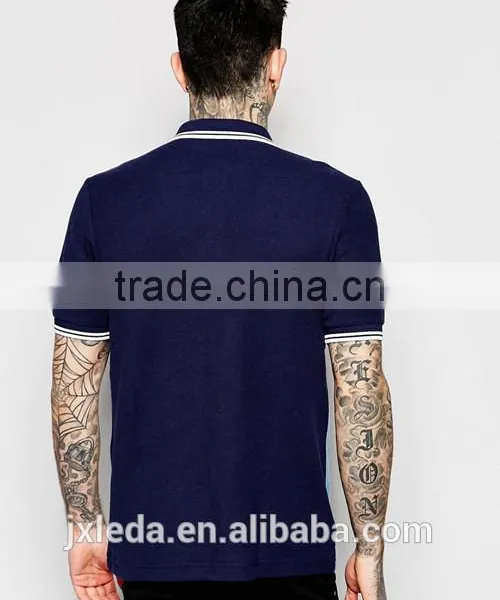 Custom Men Breathable Colour Block Panel Slim Fit Sports Polo Shirt,China Manufacturer Polo T-shirt photo-2