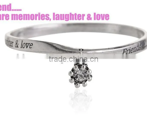 Hot Inspired Saying Logo Engraved Bangle New Style Women Twist Bangle for European & USA Market photo-6