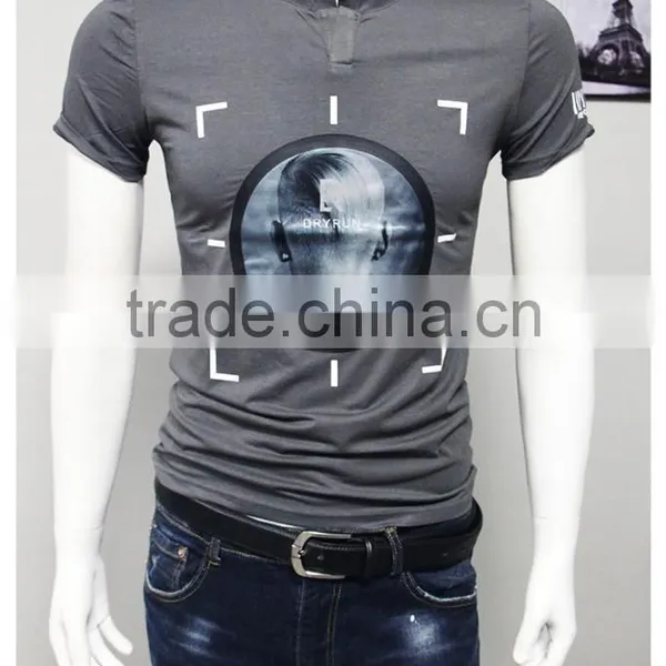 China Factory Good Quality Fashion Printed Short Sleeve Men t Shirt photo-4