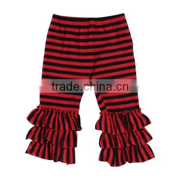 2017 Latest Style Cheap Tripple Ruffle Knit Cotton Baby Girls Wholesale Cotton Baby Pants With SGS Certificate photo-4