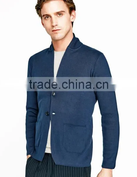 Hot Selling Cool Blue Pocket Button Cardigan Jacket Clothes Men With Best Prices photo-2
