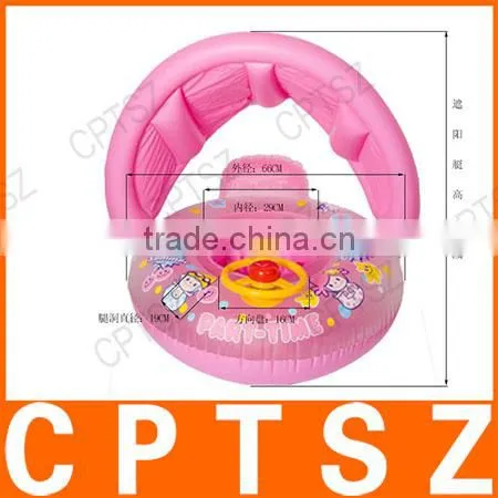 Inflatable Kids Baby Swim Float Boat With Sunshade Inflatable photo-4