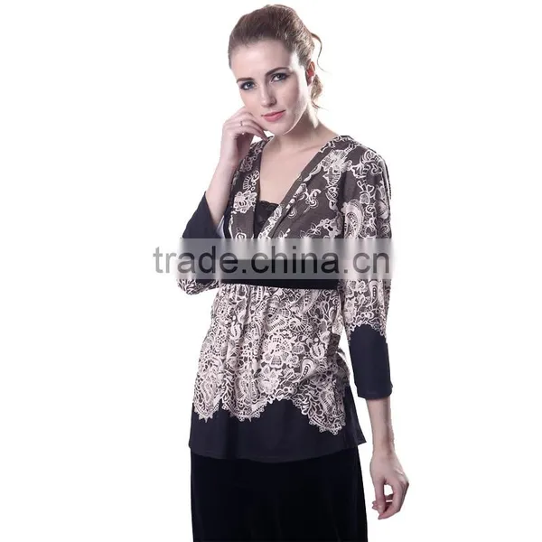 Cheap Women 2pcs Velvet Suit Satin Pullover Long-sleeved Striped T-shirt + Pants photo-4