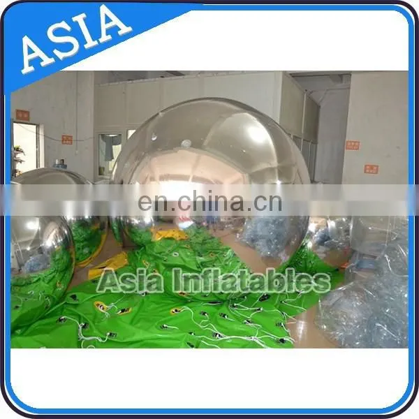 Huge Floating Mirror Ball For Reflection / Slivery Outdoor Inflatable Mirror Sphere Ball For Park photo-2