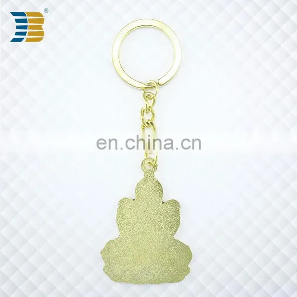 3D Indian Lady Custom Painted Gold Plating Keychain photo-4