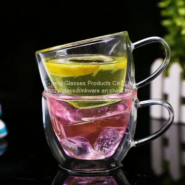 OEM ODM Hot Sale Amazon Gift Double Wall Glass Coffee Cup With Handle photo-4