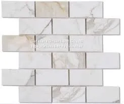Calacatta Gold Herringbone Backsplash Mosaic photo-4