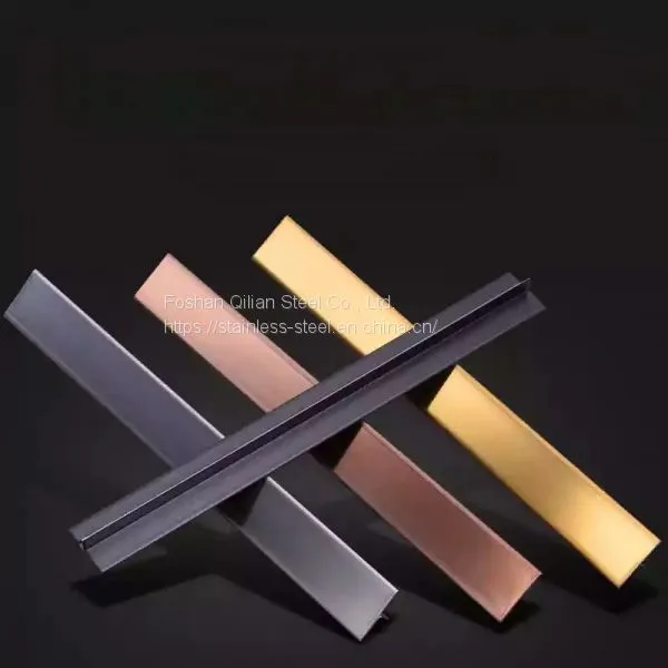 Customised color stainless steel 1mm thickness tile trim mirror finished T shape trim