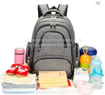 Custom Stylish Quilted Polyester 600d Changing Adult Baby Diaper Bag for Mother photo-3