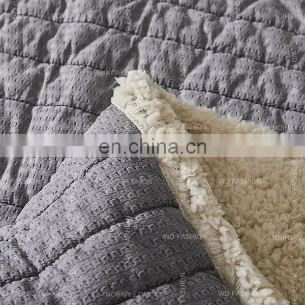 Sherpa Polyester Blended Embroidery Bedding Sets Quilt Cover Set photo-5