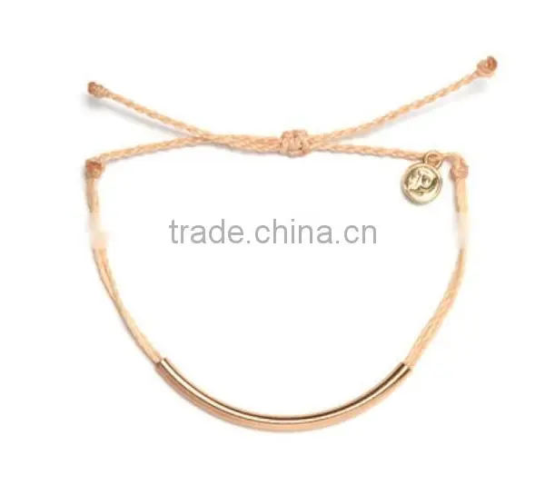 Hand Woven String Tube Copper Magnetic Bracelet for Girl photo-2