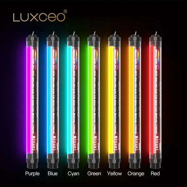 LUXCEO P7RGB RGBW Light Wand 1000LM Handheld LED Video Light Tube IP68 Waterproof With 3000-5750K Full Color Dimmable Photography Light,12 Lighting Mode,CRI≥95,Built-in 10400mAh Rechargable Battery photo-5