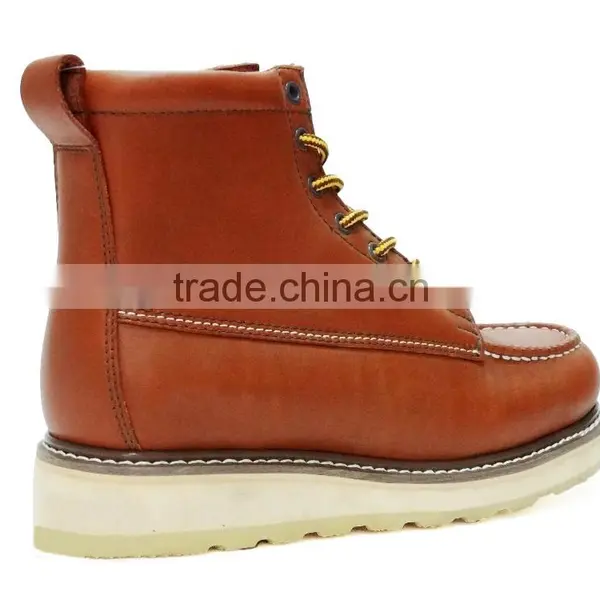 Goodyear Welt Moc Toe American Fashion Genuine Leather Casual Boots photo-3