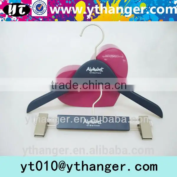 YY0527 Blue Kids Flat Wooden Hanger Custom Wooden Baby Clothing Wooden Hanger Supplier's Choice photo-6