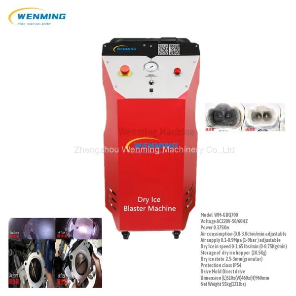 Dry Ice Blaster Dry ice Blasting Machine Car Engine Combustion chamber, engine throttle, engine intake valve, car tires, car interior