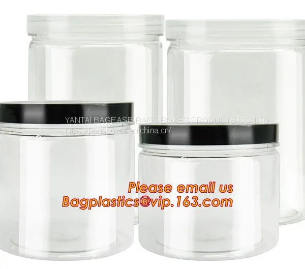 Pet Plastic Bottle Container for Candy Cookies Food Packaging,250ml 500ml PET Plastic Container Bottle Jar photo-2