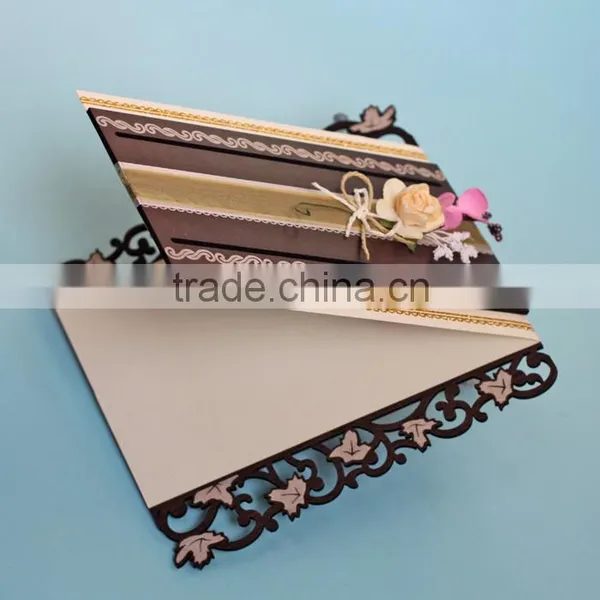High Quality Fancy Luxury Laser Engrave Wedding Invitation Cards photo-4