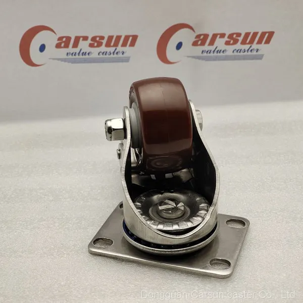 Medium Duty Stainless Steel Casters SS304 Stainless Steel 2.5/3/3.5/4/5/6 Inch PU/PA/TPR/PP Industrial Caster Wheels photo-4