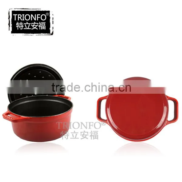 Trionfo Blue Pot Pre-seasoned Cast Iron Cookware Enameled Casserole Hot Pot Manufacturer China photo-3