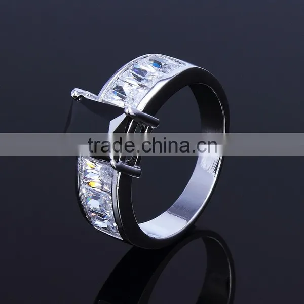Hot Classic Rectangle One Stone Wedding Ring Black Color Cc Fine Jewelry Ring photo-4