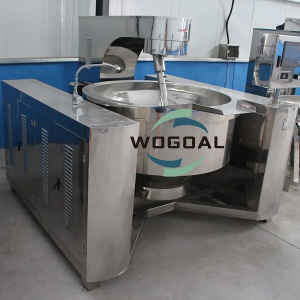 Automatic Steam/Electric/Gas Jacketed Cooking Kettle/Cooking Pot With Mixer/Agitator for Sauce Curry Paste photo-3