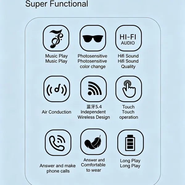 Smart-adjustable Sunglasses for Men With Foldable Design Sun Protection Waterproof Touch Control Music & Calls photo-4