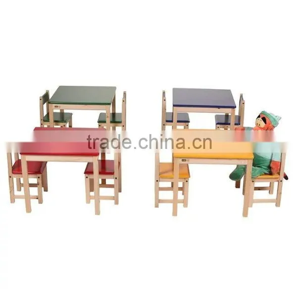 Wood Table Furnture , Children Study Table and Chair Quality Choice photo-6
