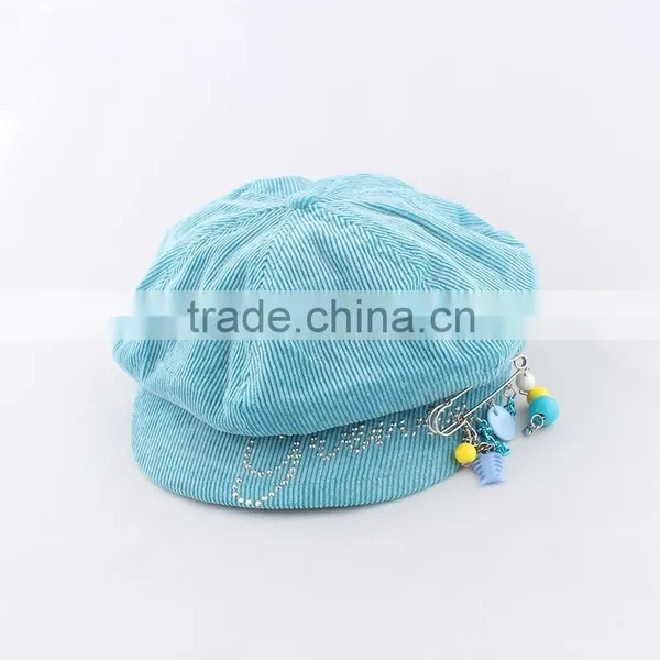 Wholesale Baby Warm Hats Girl Fashion Beret Caps Three Colors photo-2