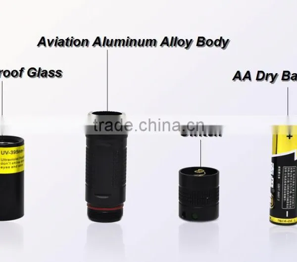 (1500257) Japan Chip Aluminum Alloy Black Light IPX8 LED UV 395NM Torch photo-4