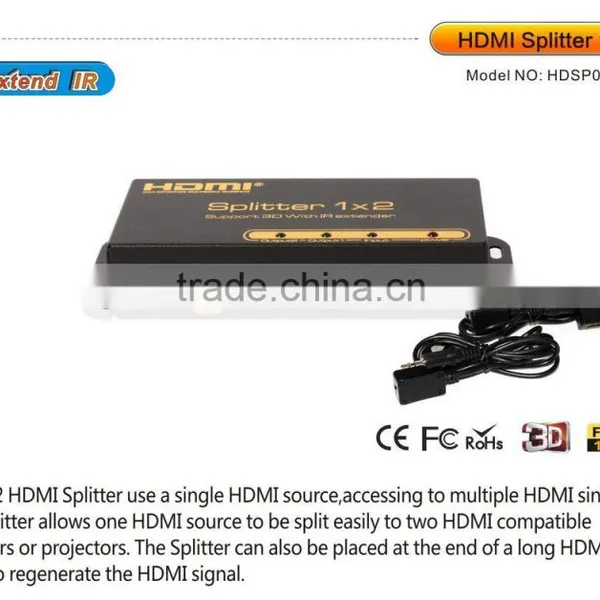 2 Port Hdmi Splitter With IR Suport 3D 4k
