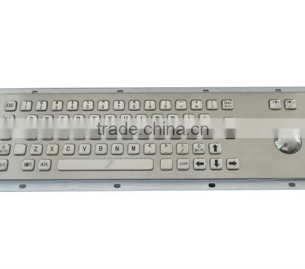 High Quality USB Ps/2 IP65 Metal Keyboard With Optical Trackball photo-2