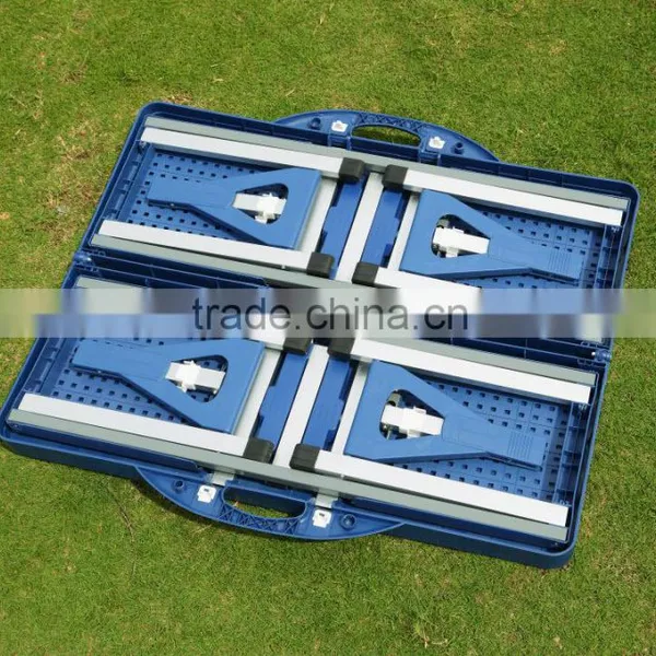 Portable Blue Plastic Outdoor Folding Table and Chairs photo-3