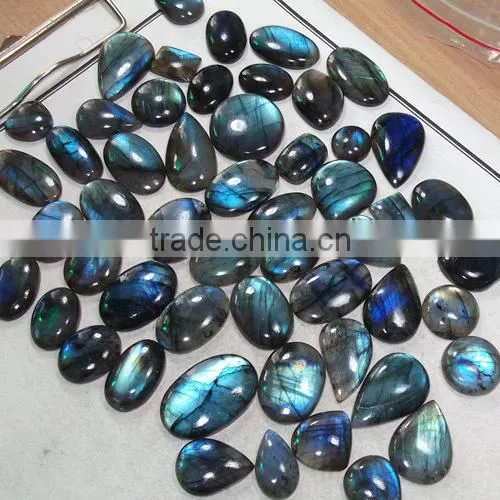 Natural Blue Fire Labradorite Stone Natural Semi Precious Stones Wholesale Loose Cabochon Gemstones Authentic Gemstones