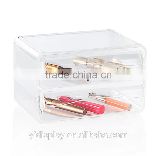 Transparent Acrylic Cosmetic Two Drawer Organizer photo-2