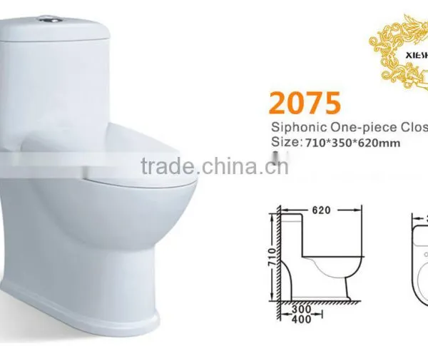 2075 China Bathroom Modular Homes Siphonic wc Water Closet One Piece Toilet photo-2