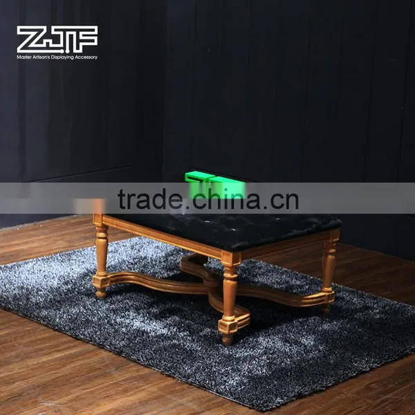 ZJF China Style Wooden Try Shoes Retail Stool