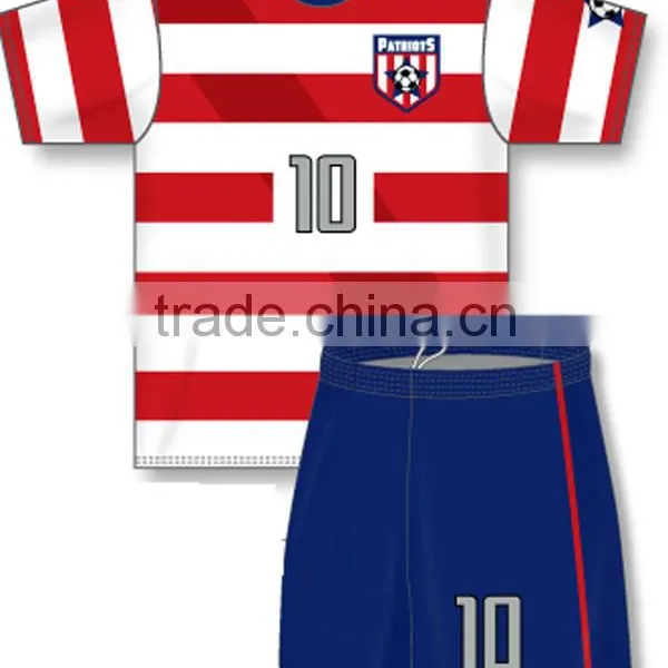 New Custom Design Stripes Soccer Uniform Set photo-2