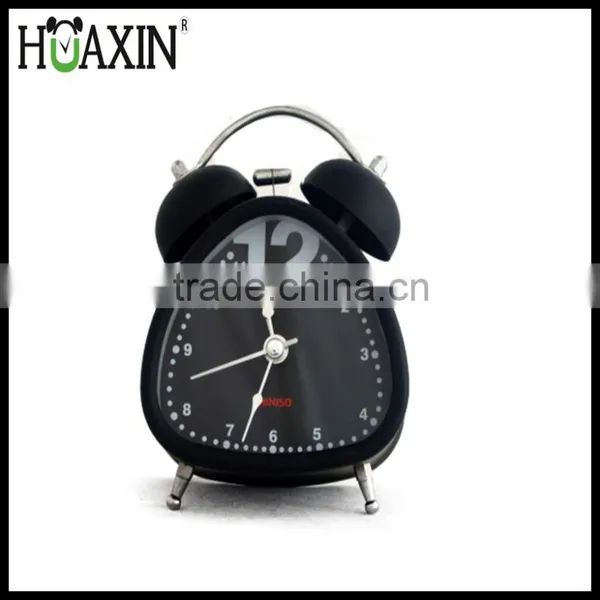 Fashion Metal Casting Traveling Twin Bell Wake up Light Alarm Clock